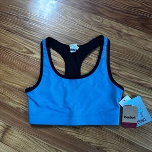 Reebok Women's Vibrant Teal/Black Reversible Sports Bra